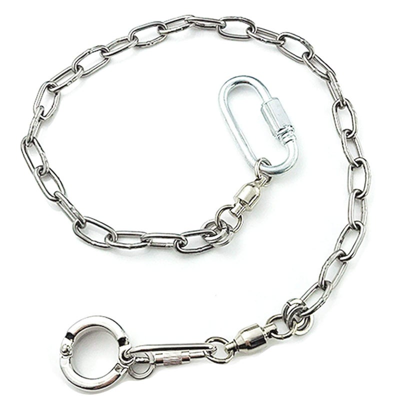 ebamaz Pet Bird Leash Parrot Foot Chain Stainless Steel 304 Anklet Ring (Model 15, 14.5mm) - Image 1